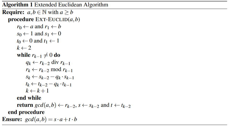 Extend Euclidean Algorithm